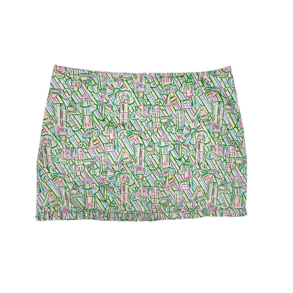 Lilly Pulitzer Guiding Light Print Mini Skirt Green